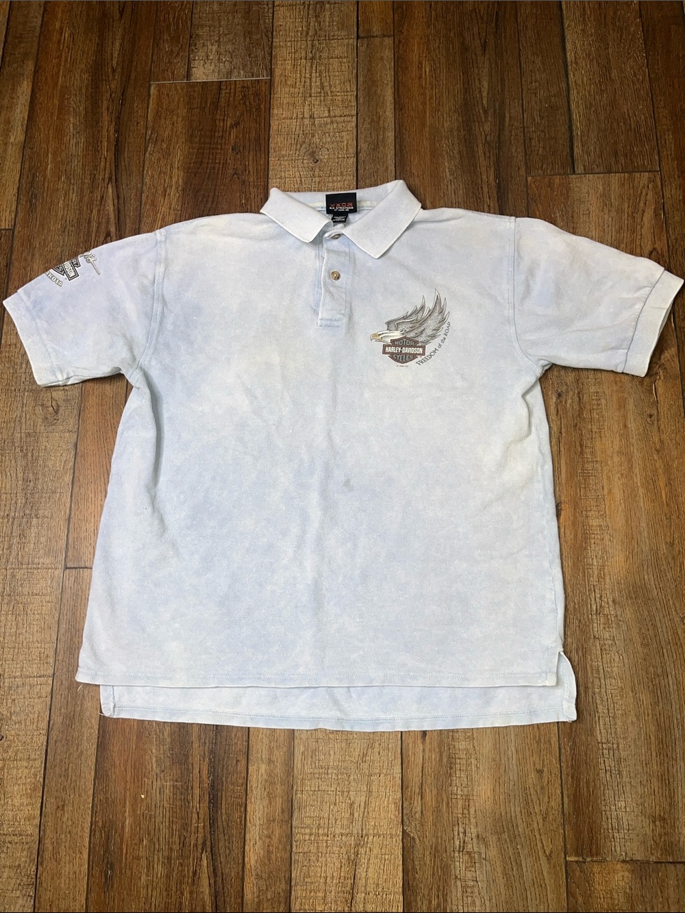 Harley Davidson vintage polo shirt Flying Eagle logo